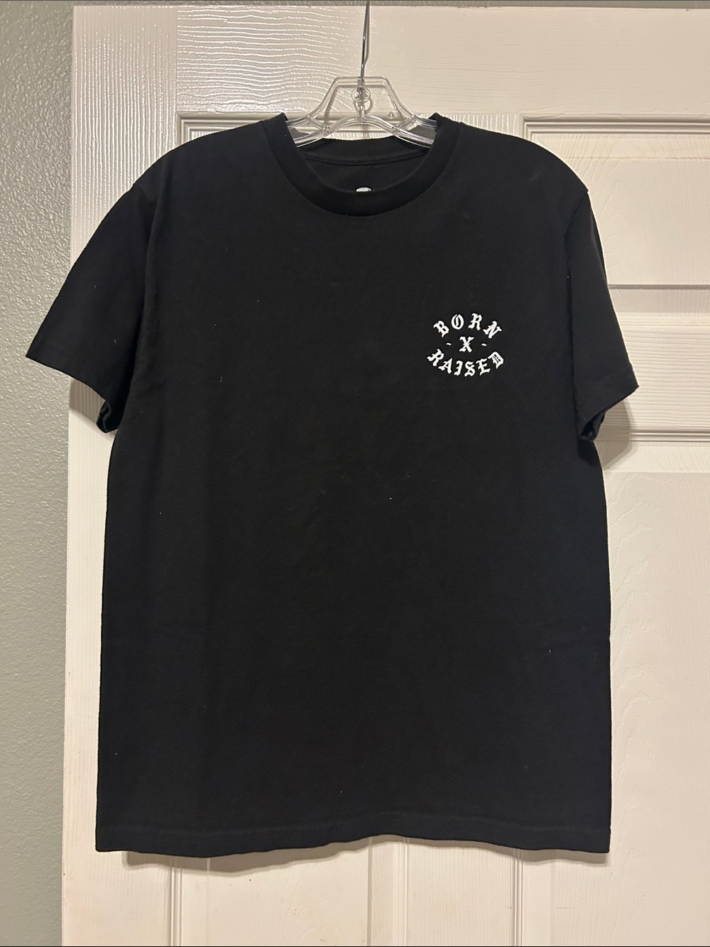 BORN X RAISED Black Short Sleeve Logo Tee